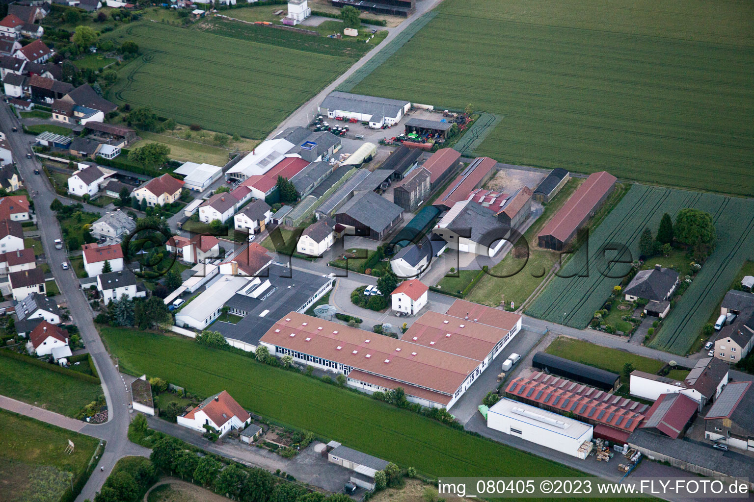 District Herxheim in Herxheim bei Landau in the state Rhineland-Palatinate, Germany viewn from the air