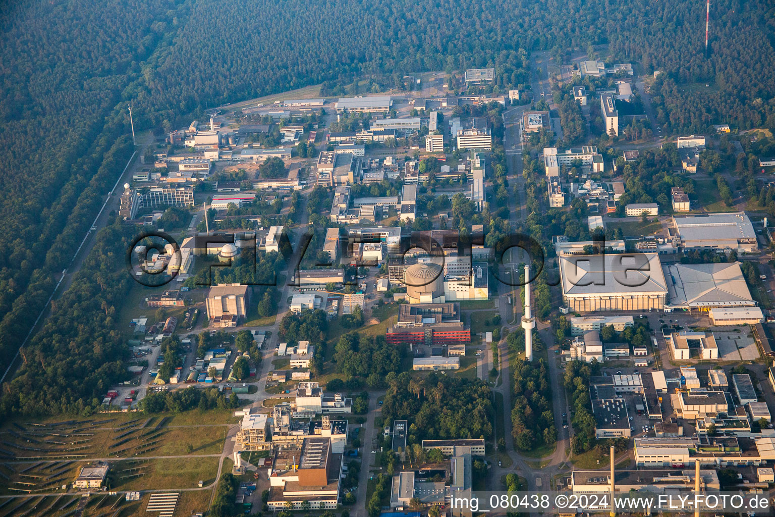 KIT Campus North in the district Leopoldshafen in Eggenstein-Leopoldshafen in the state Baden-Wuerttemberg, Germany out of the air