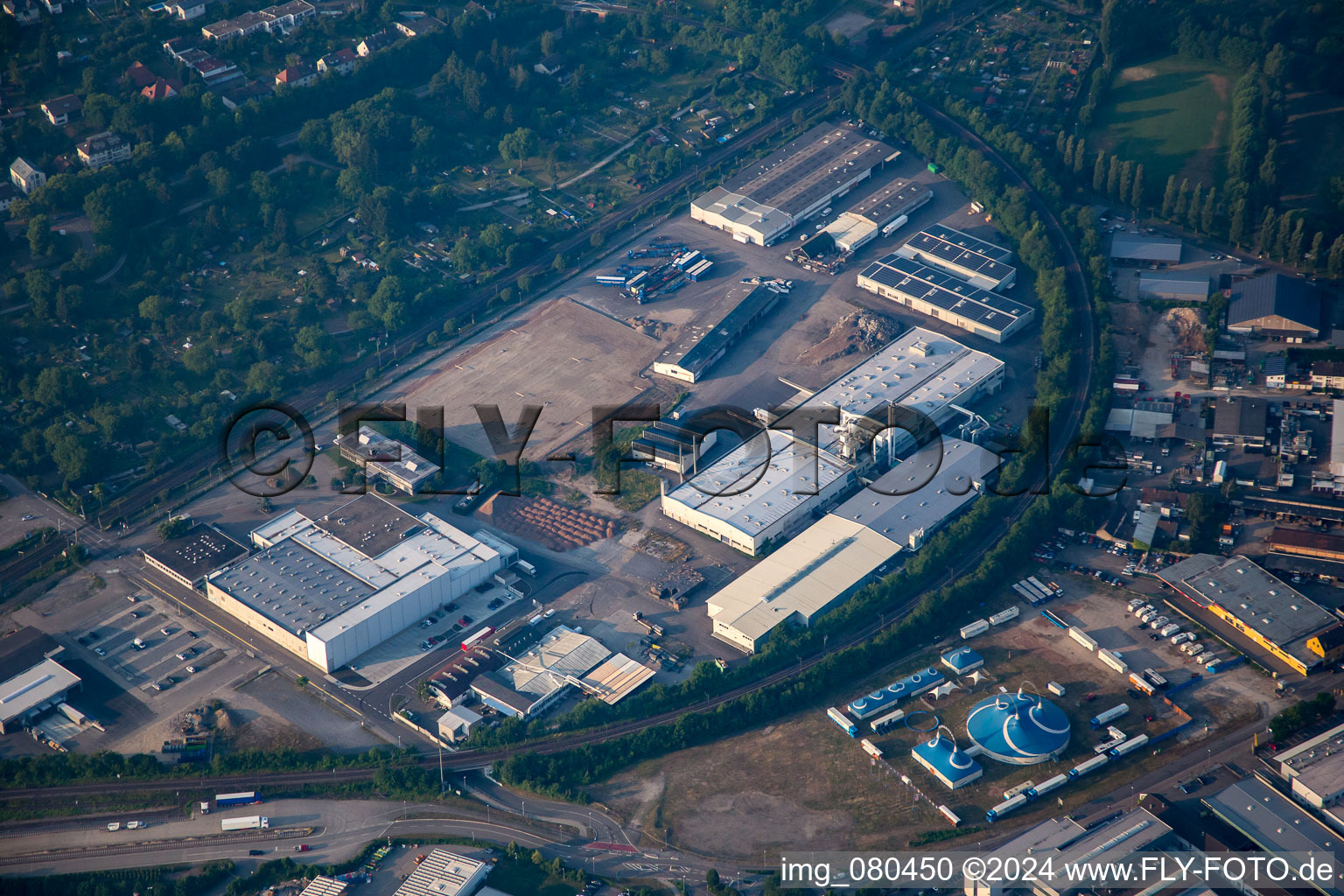 Hardtgraben industrial area in Bruchsal in the state Baden-Wuerttemberg, Germany