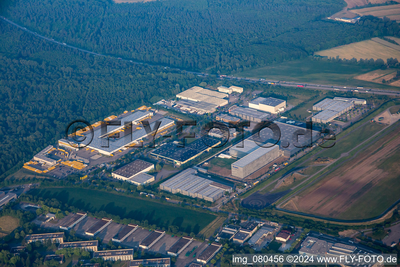 Vichystr Industrial Area in Bruchsal in the state Baden-Wuerttemberg, Germany