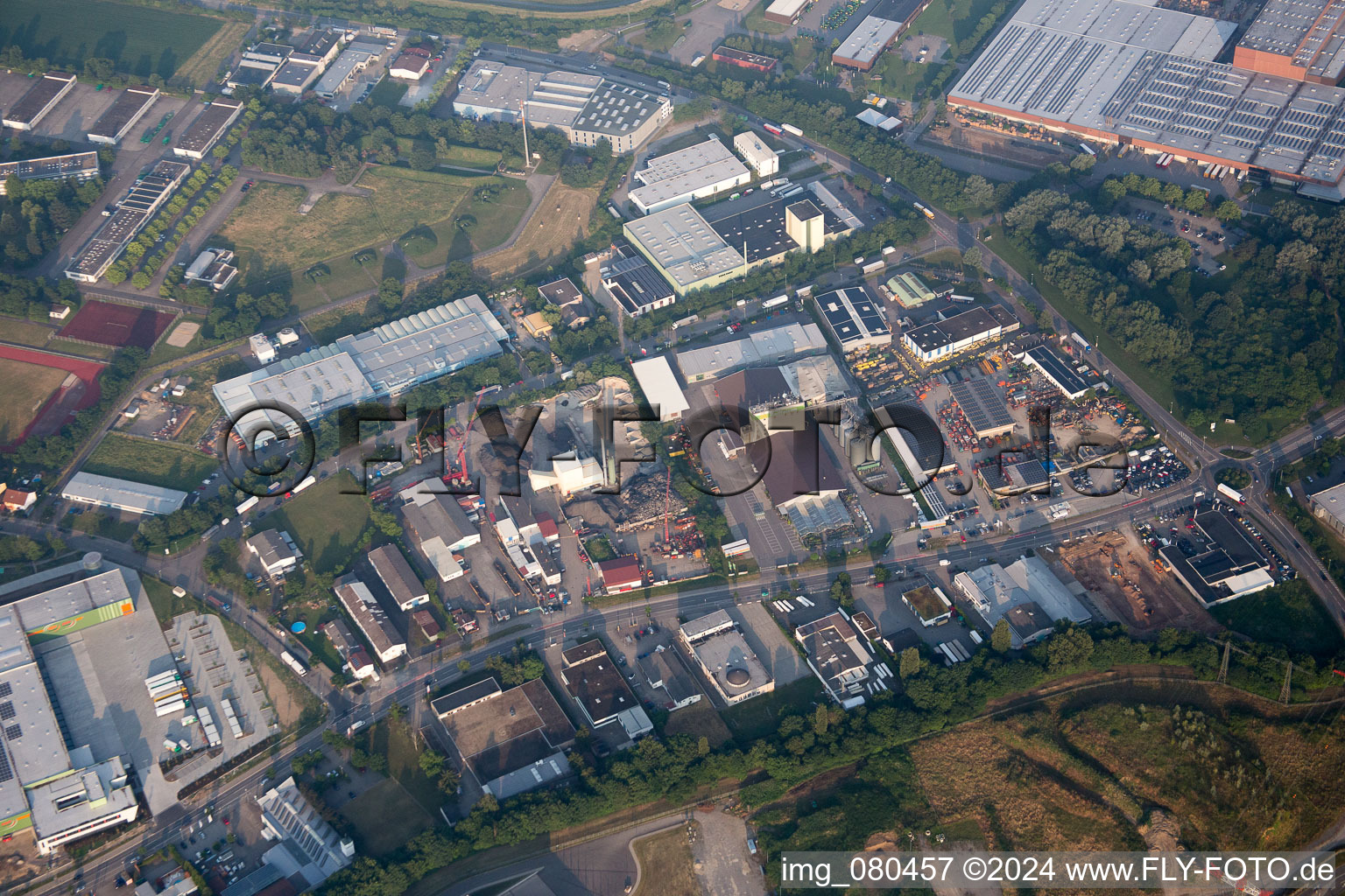 Geothermal power plant in Bruchsal in the state Baden-Wuerttemberg, Germany