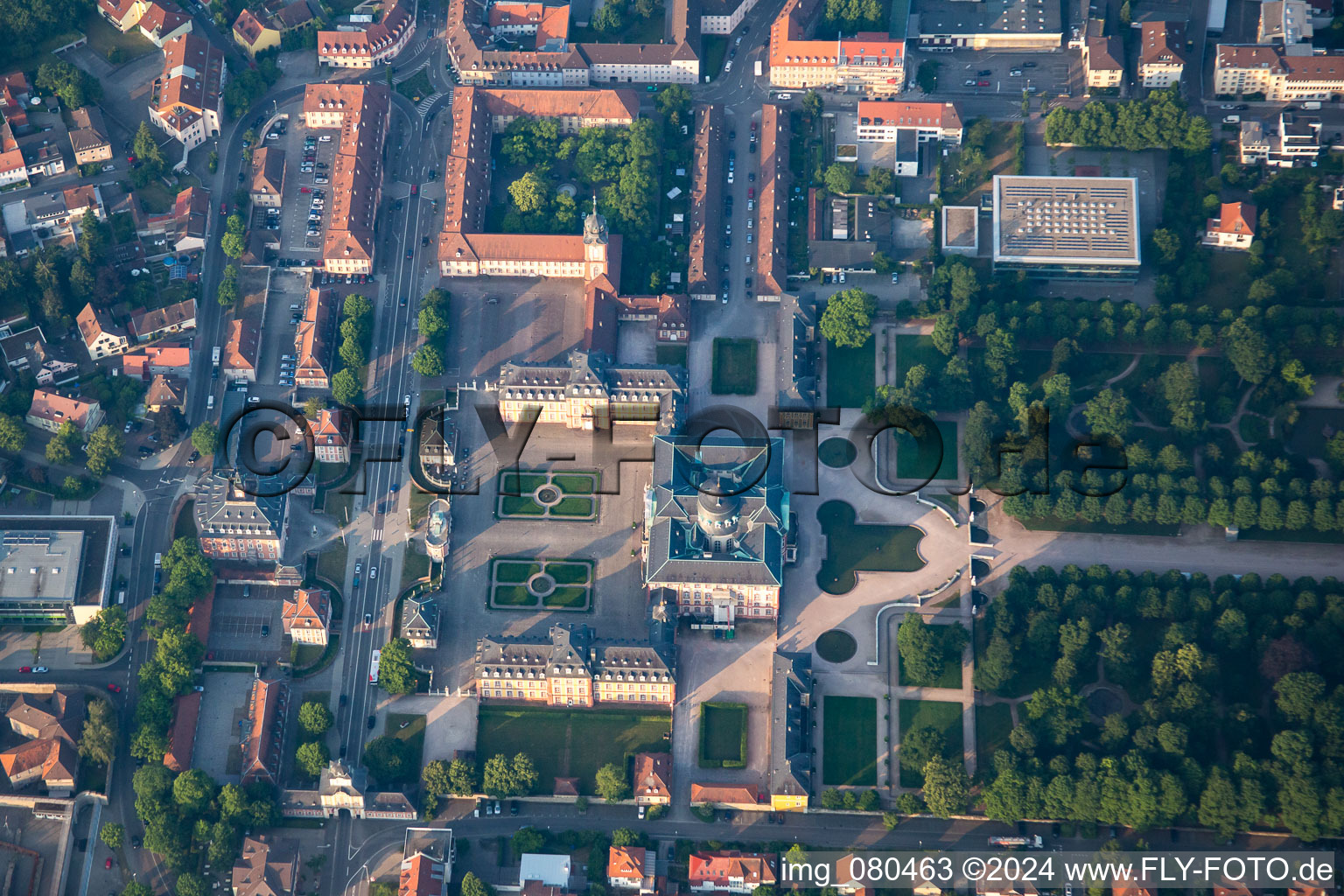 Building complex in the park of the castle Bruchsal in Bruchsal in the state Baden-Wurttemberg