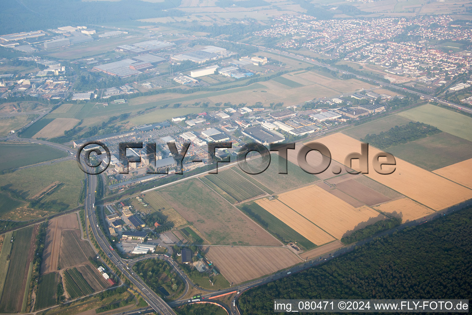 Aerial view of Forst in the state Baden-Wuerttemberg, Germany