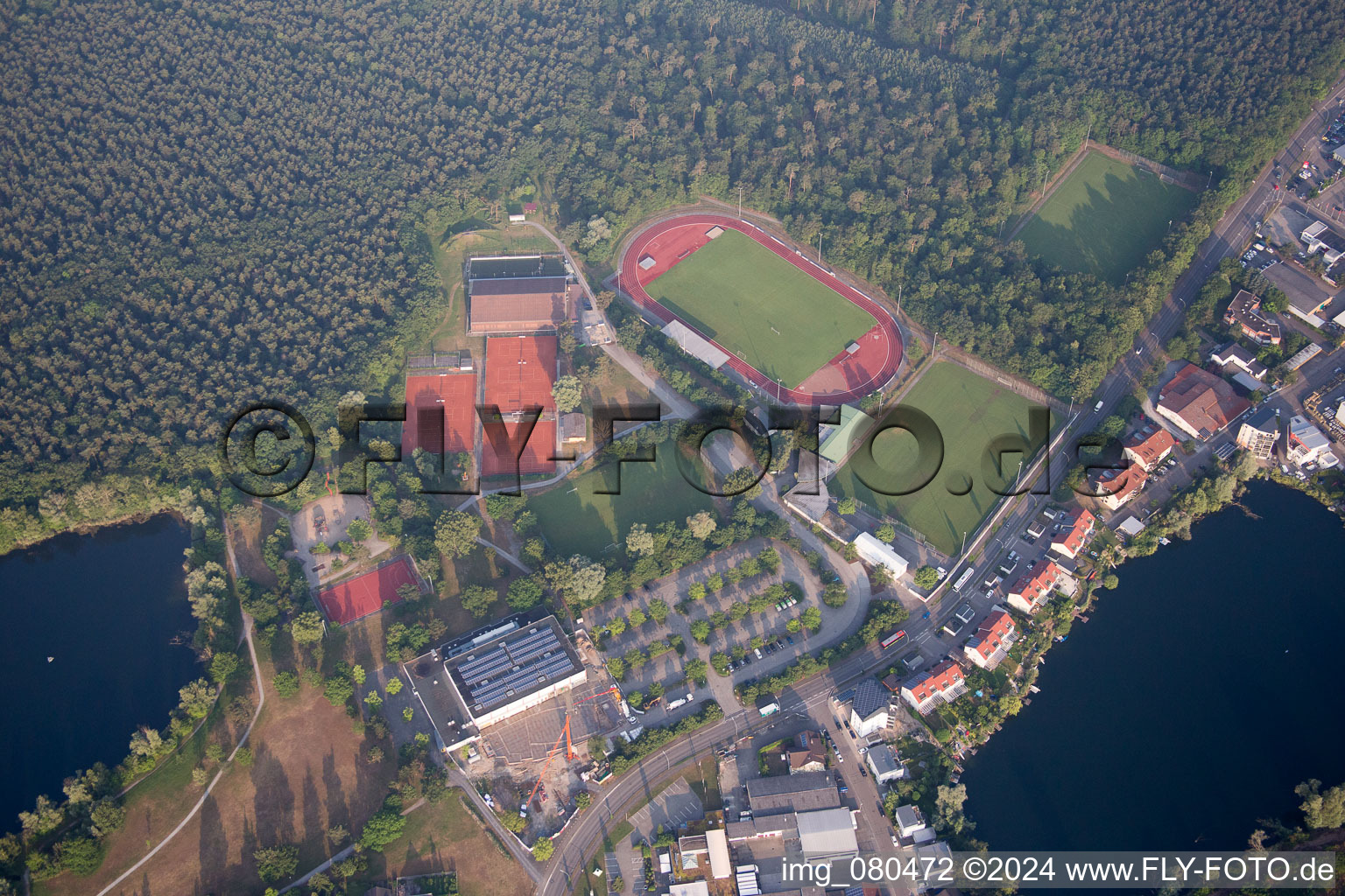 Aerial photograpy of Forst in the state Baden-Wuerttemberg, Germany