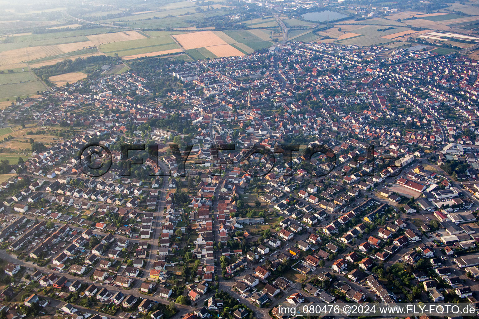 Forst in the state Baden-Wuerttemberg, Germany seen from above