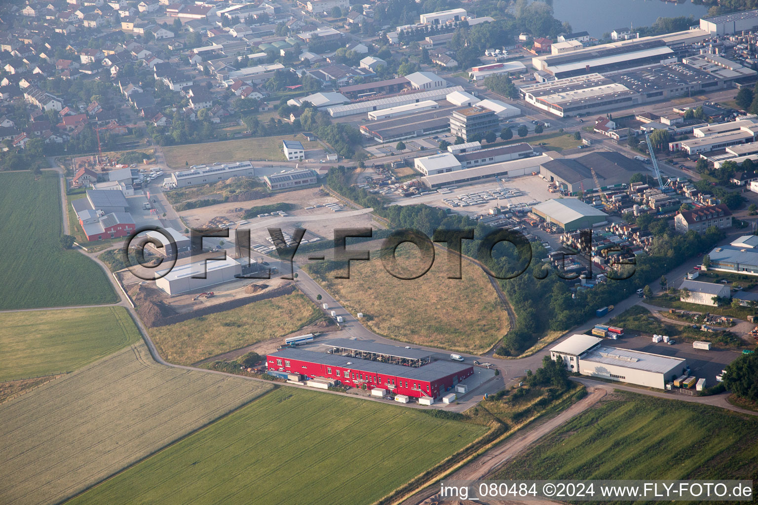 Drone recording of Forst in the state Baden-Wuerttemberg, Germany