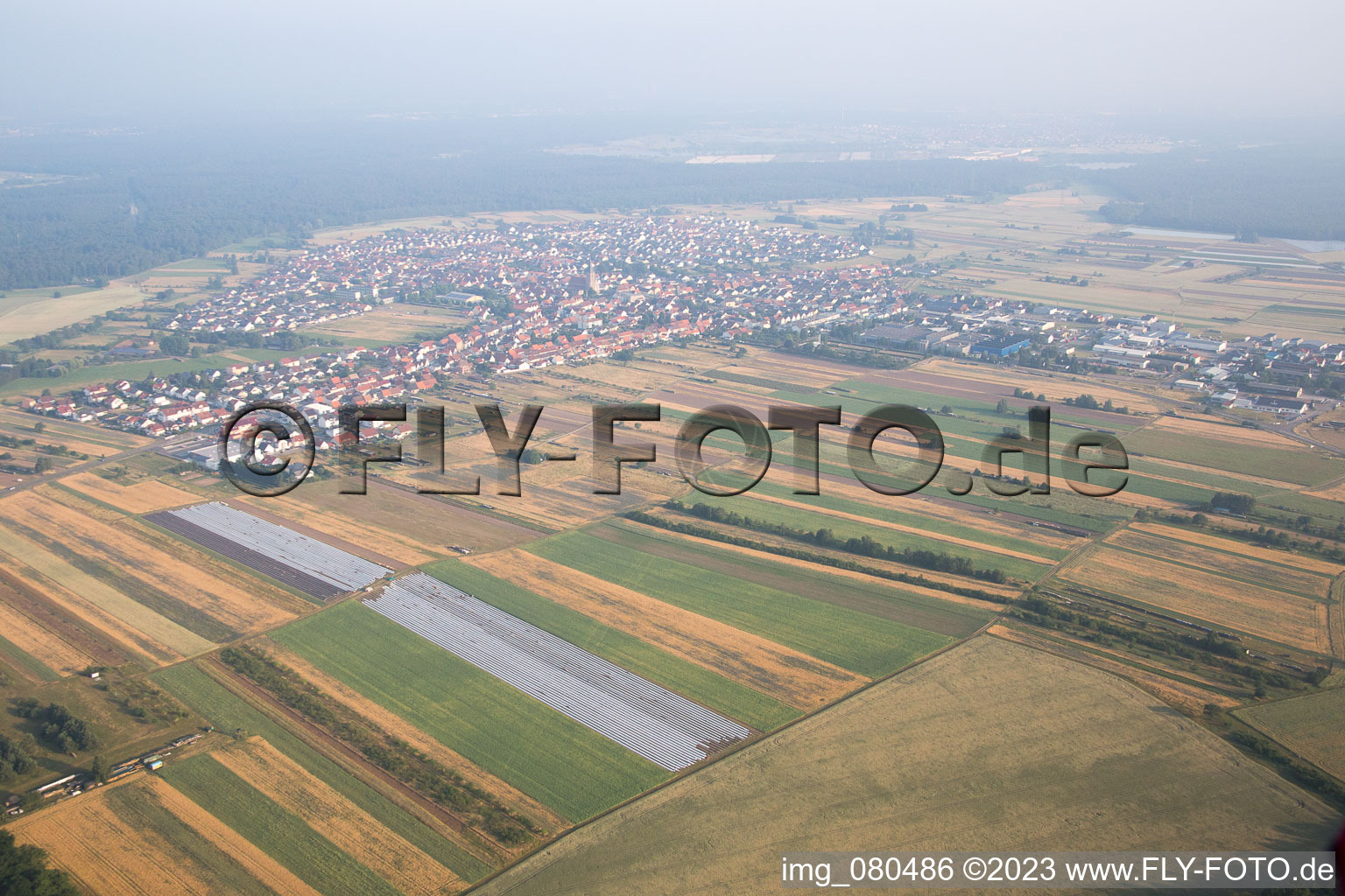 Forst in the state Baden-Wuerttemberg, Germany from the drone perspective