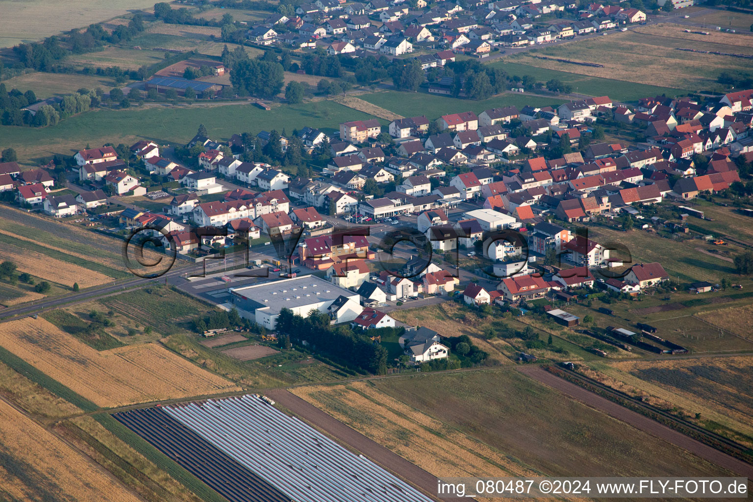 Forst in the state Baden-Wuerttemberg, Germany from the drone perspective