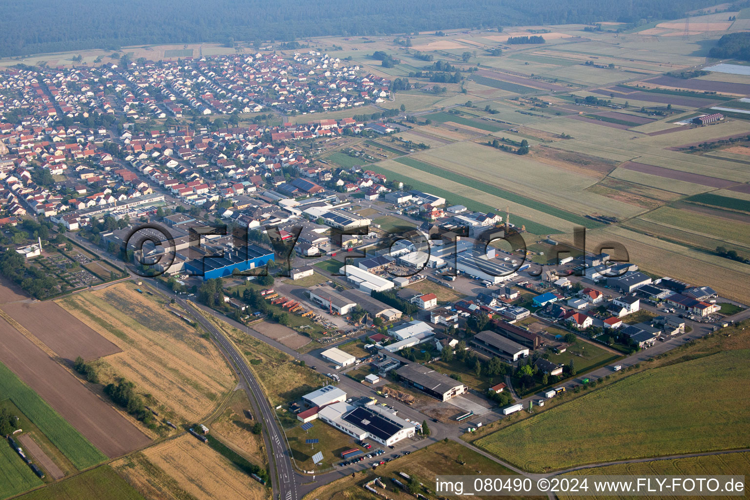 Aerial view of Hambrücken in the state Baden-Wuerttemberg, Germany