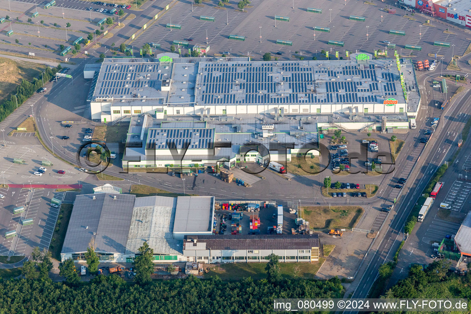 Building of the shopping center Globus Wiesental in Wiesental in the state Baden-Wurttemberg, Germany