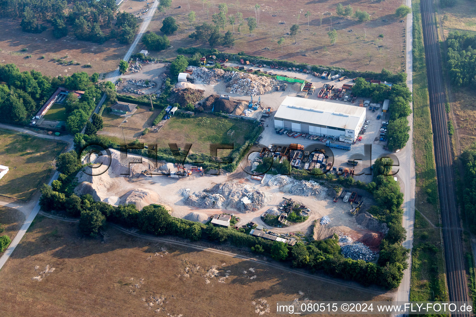 Site waste and recycling sorting von ALBA in Waghaeusel in the state Baden-Wurttemberg, Germany