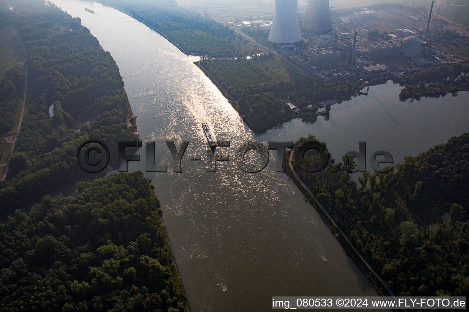 Old Rhine in the district Mechtersheim in Römerberg in the state Rhineland-Palatinate, Germany