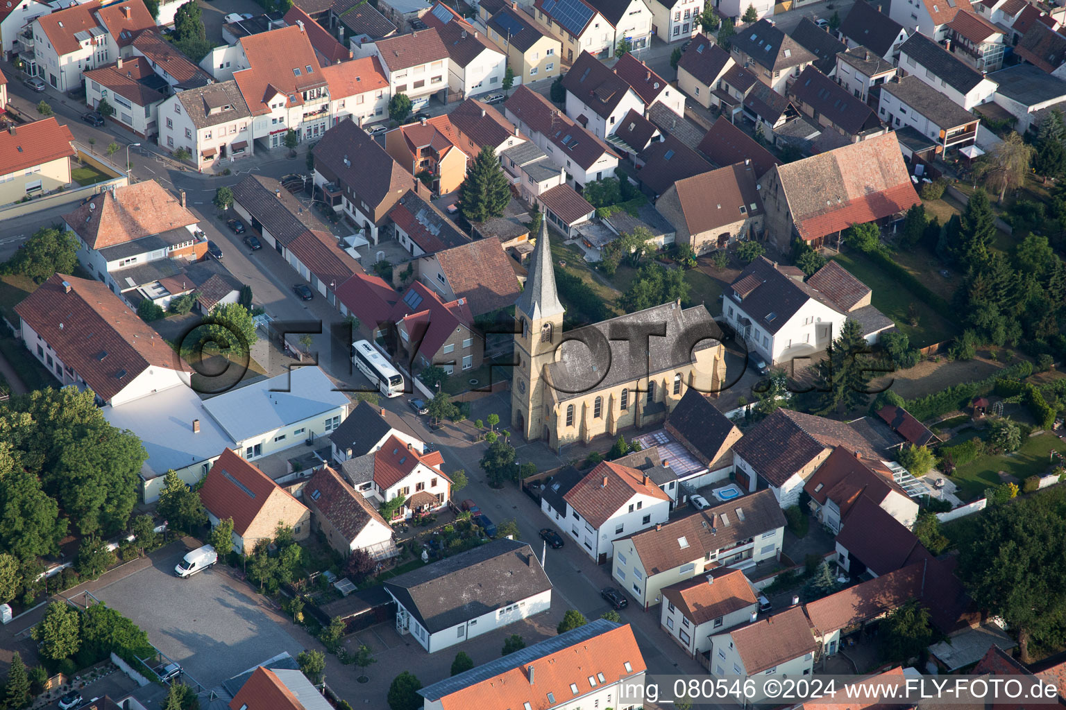 St. Lawrence Church in the district Mechtersheim in Römerberg in the state Rhineland-Palatinate, Germany