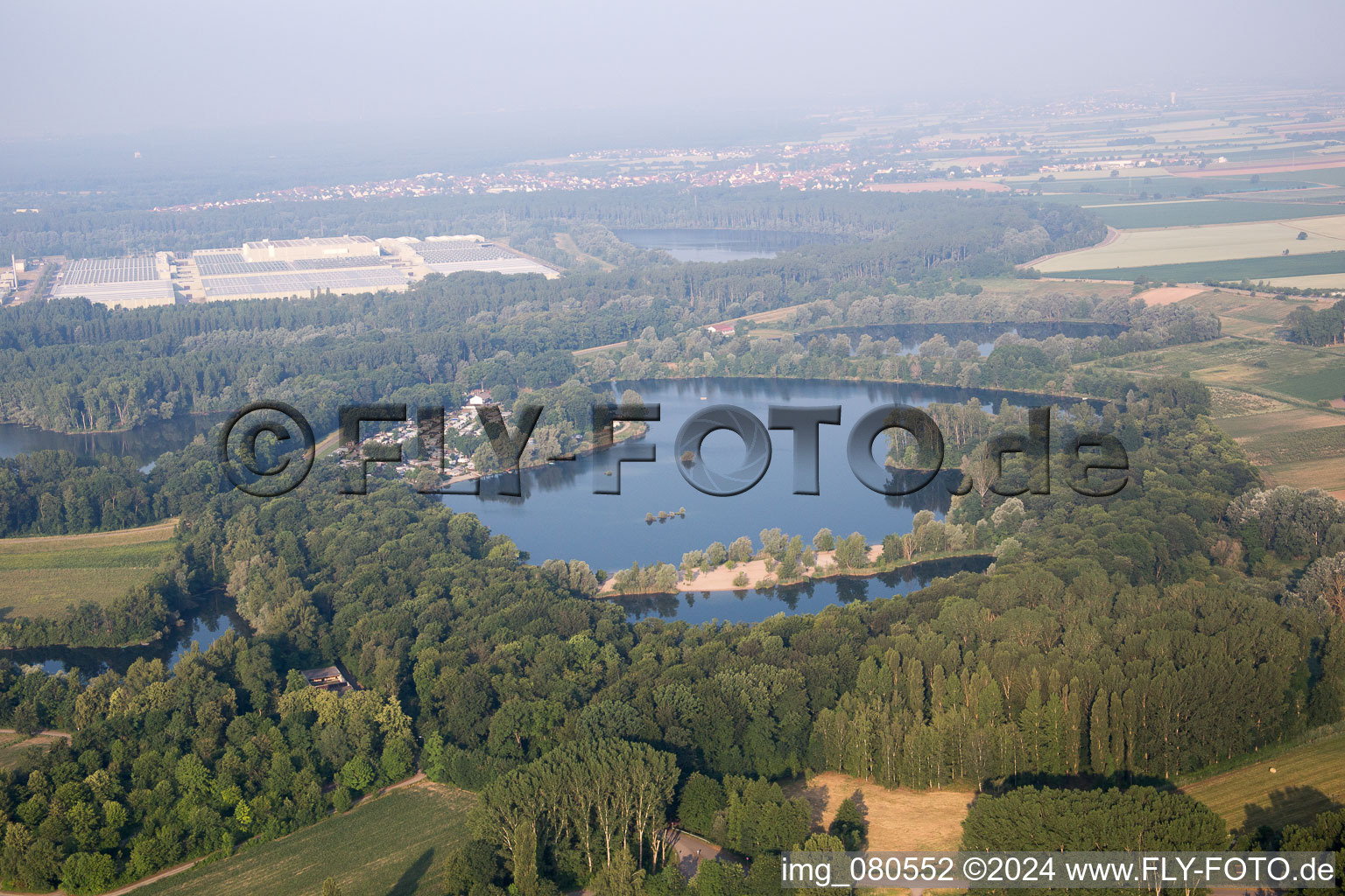 Recreation area in Lingenfeld in the state Rhineland-Palatinate, Germany