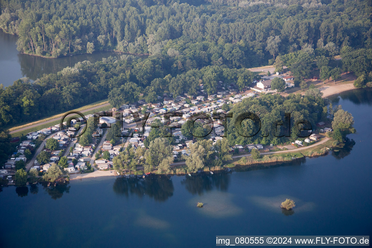 Campsite Lingenfeld in Lingenfeld in the state Rhineland-Palatinate, Germany