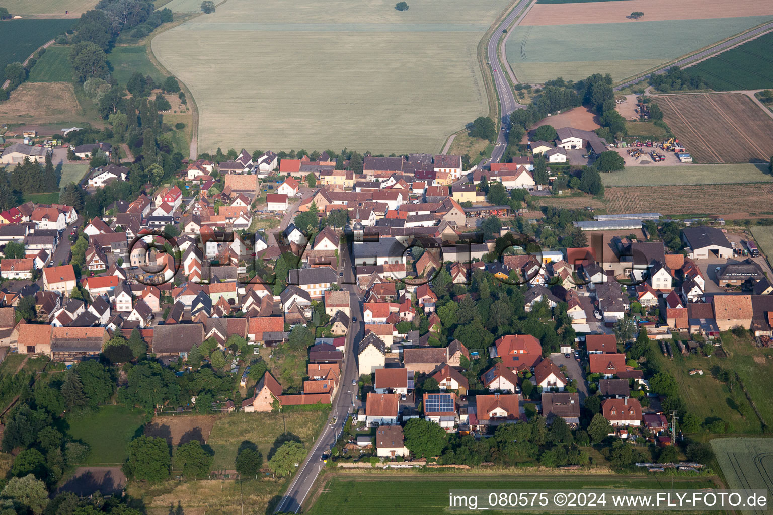 Oblique view of Westheim in the state Rhineland-Palatinate, Germany