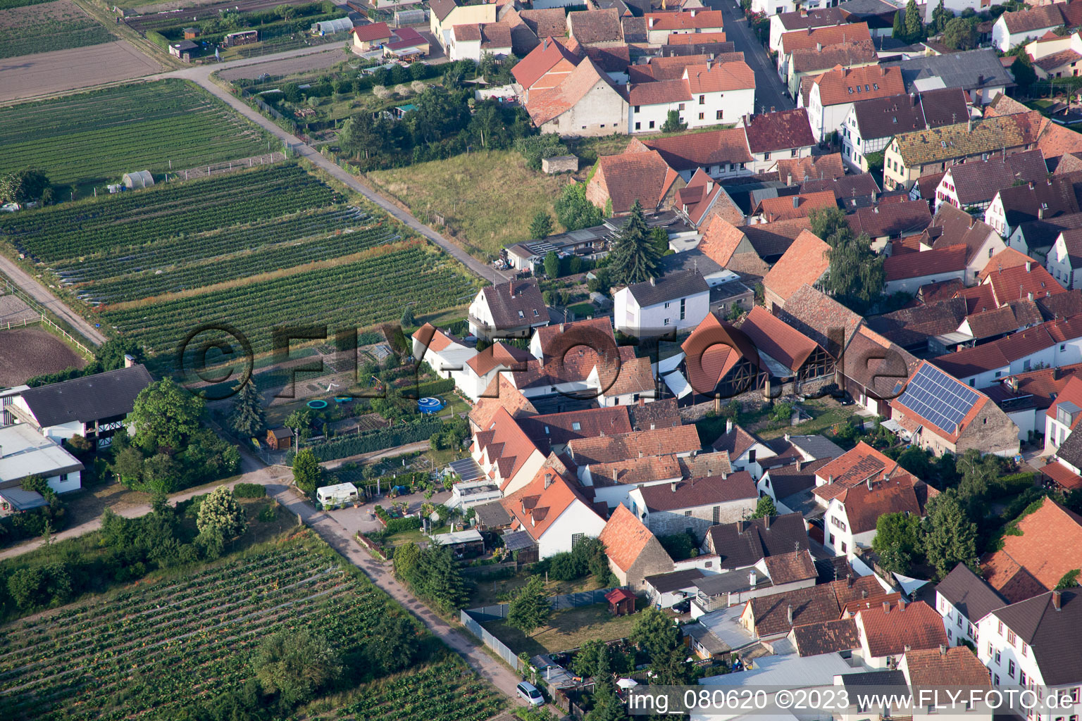 Aerial photograpy of Zeiskam in the state Rhineland-Palatinate, Germany