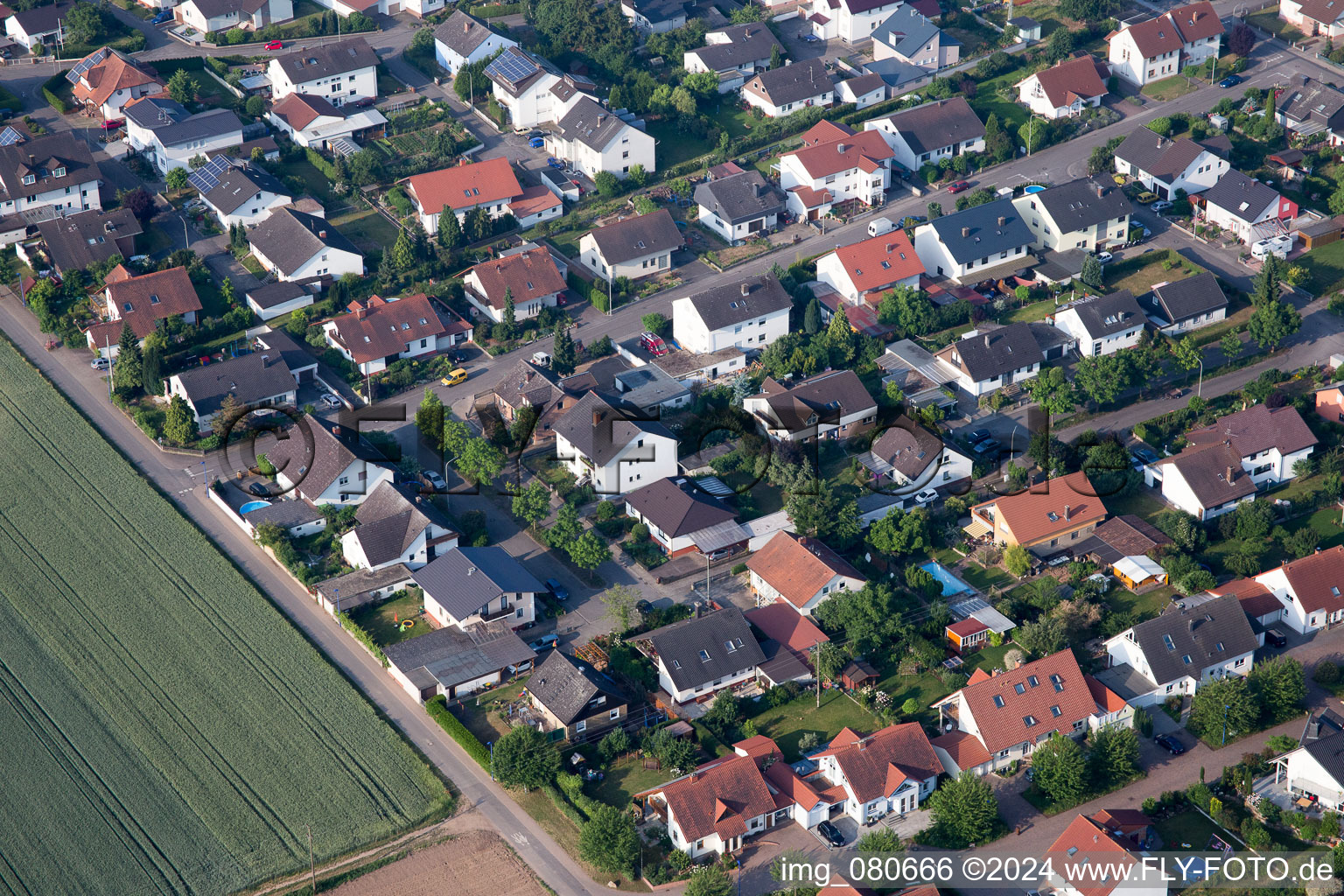 Ottersheim bei Landau in the state Rhineland-Palatinate, Germany seen from above