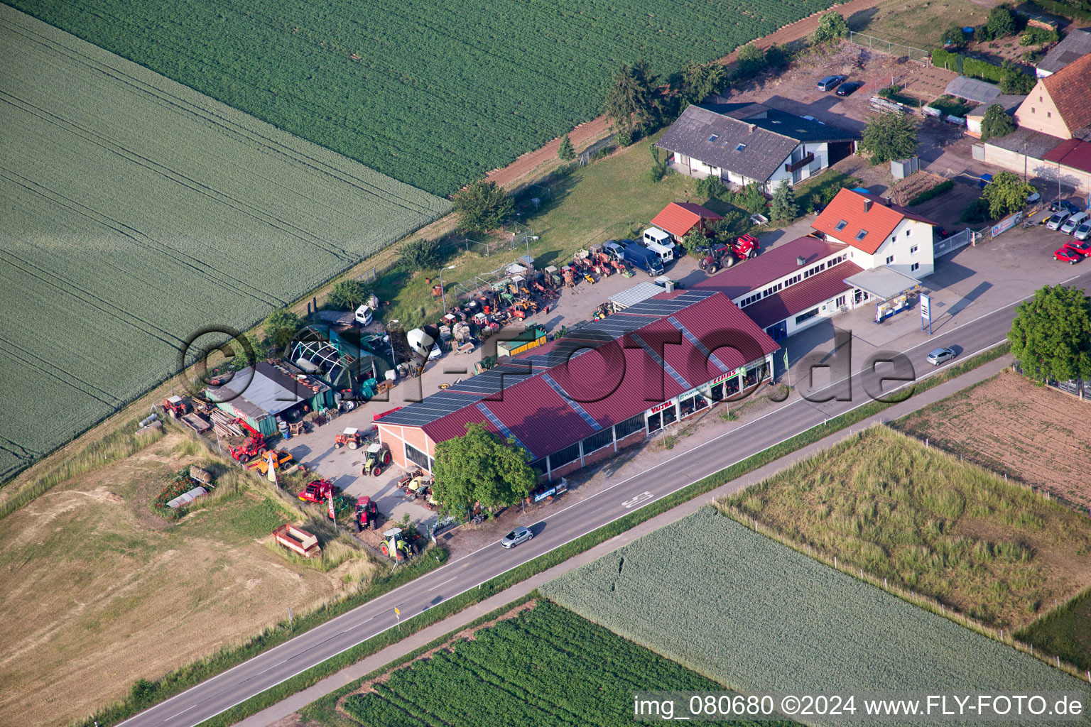 Aerial photograpy of District Ottersheim in Ottersheim bei Landau in the state Rhineland-Palatinate, Germany