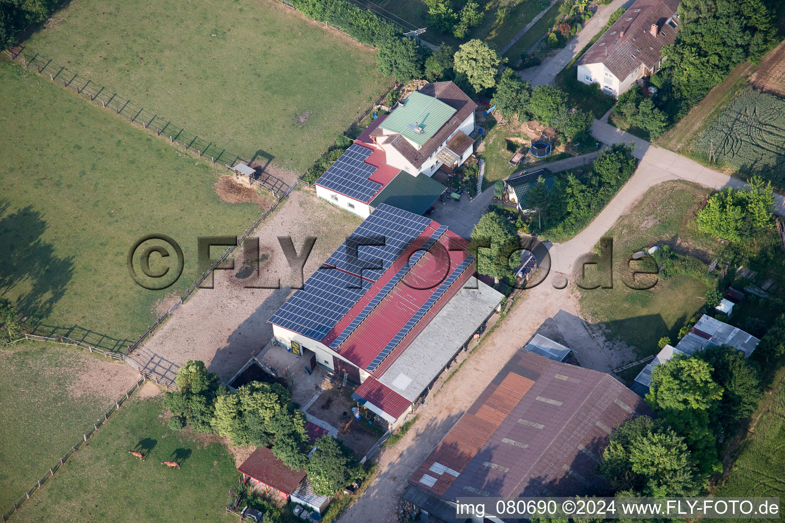 District Ottersheim in Ottersheim bei Landau in the state Rhineland-Palatinate, Germany viewn from the air