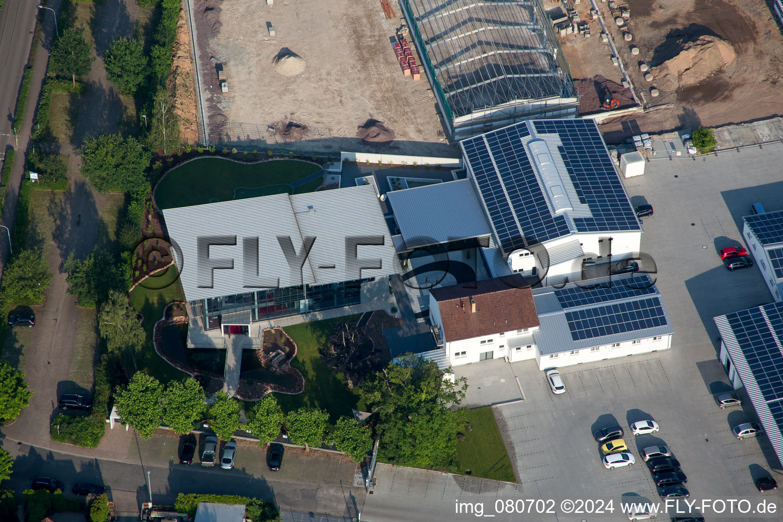 Aerial photograpy of Hospital grounds of the rehabilitation center in Herxheim bei Landau (Pfalz) in the state Rhineland-Palatinate, Germany