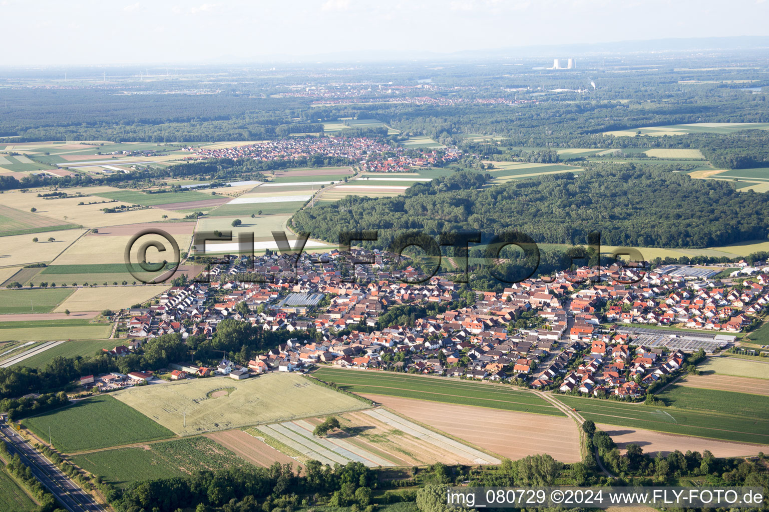 Kuhardt in the state Rhineland-Palatinate, Germany viewn from the air