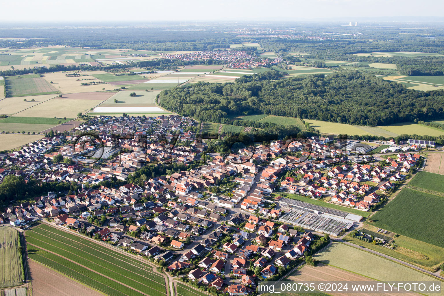 Kuhardt in the state Rhineland-Palatinate, Germany from the drone perspective