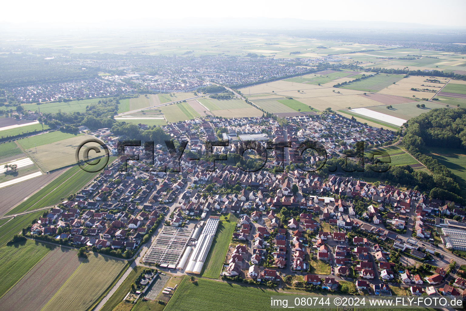 Kuhardt in the state Rhineland-Palatinate, Germany from a drone