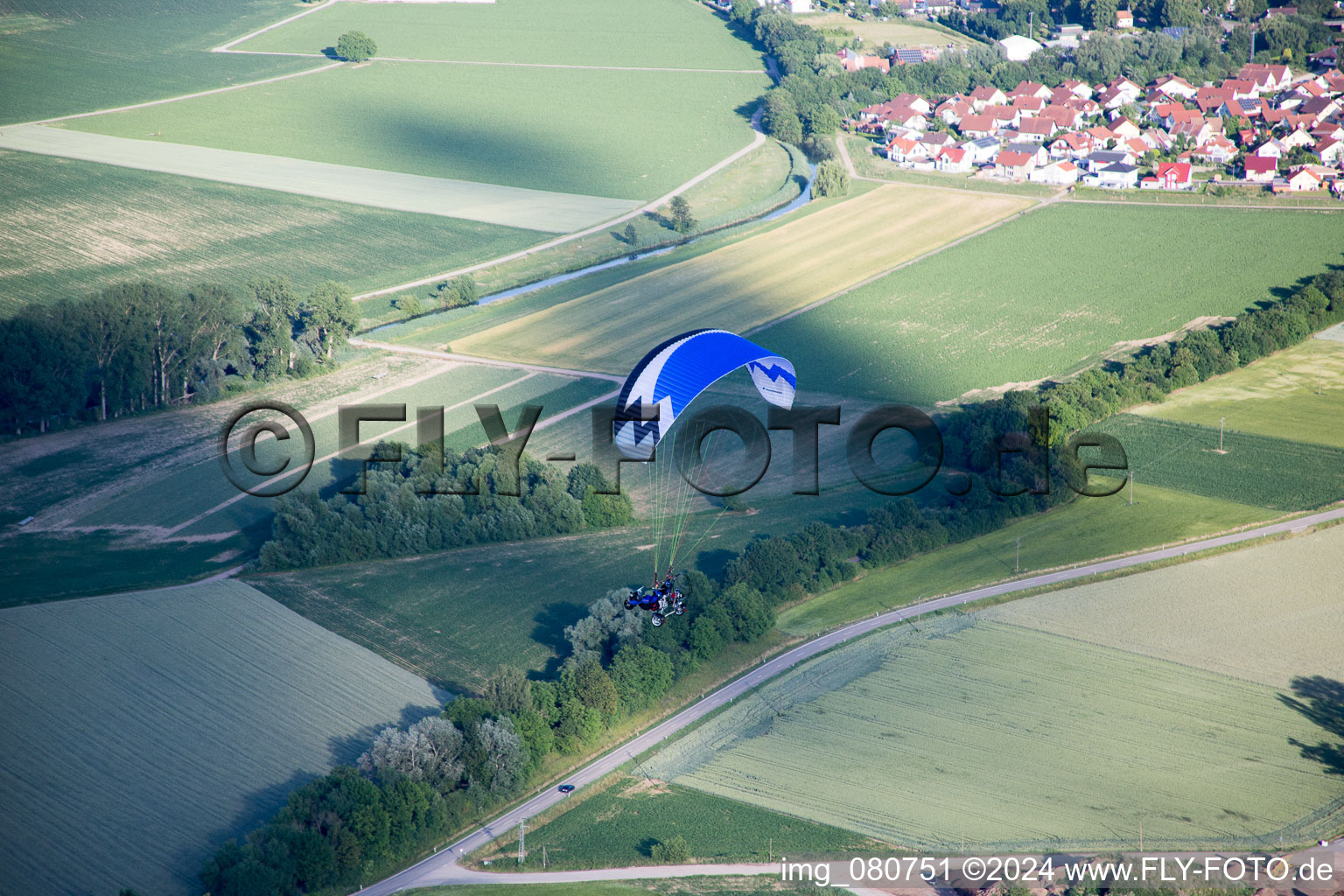 Kuhardt in the state Rhineland-Palatinate, Germany seen from a drone