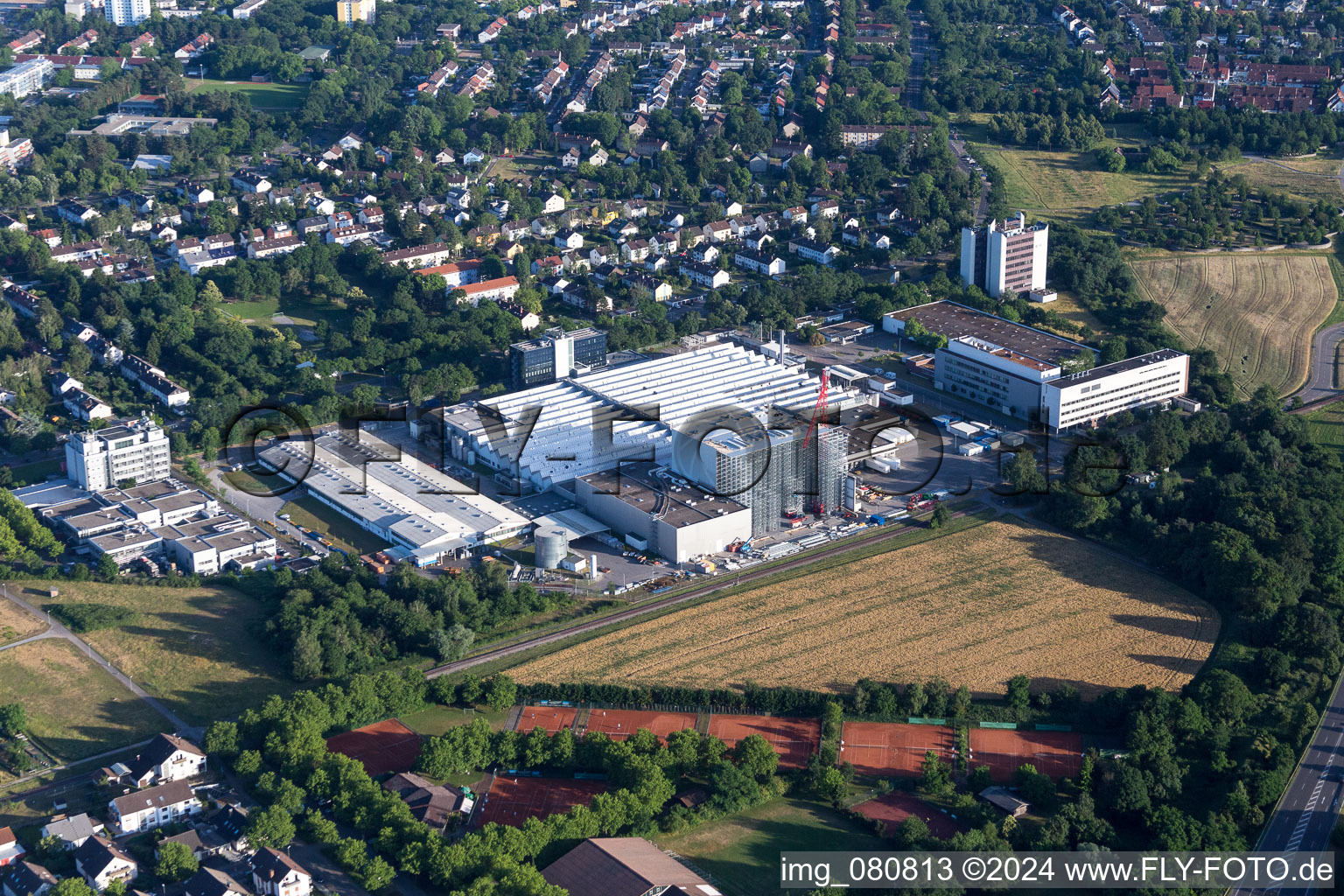 L'Oreal construction site in the district Neureut in Karlsruhe in the state Baden-Wuerttemberg, Germany