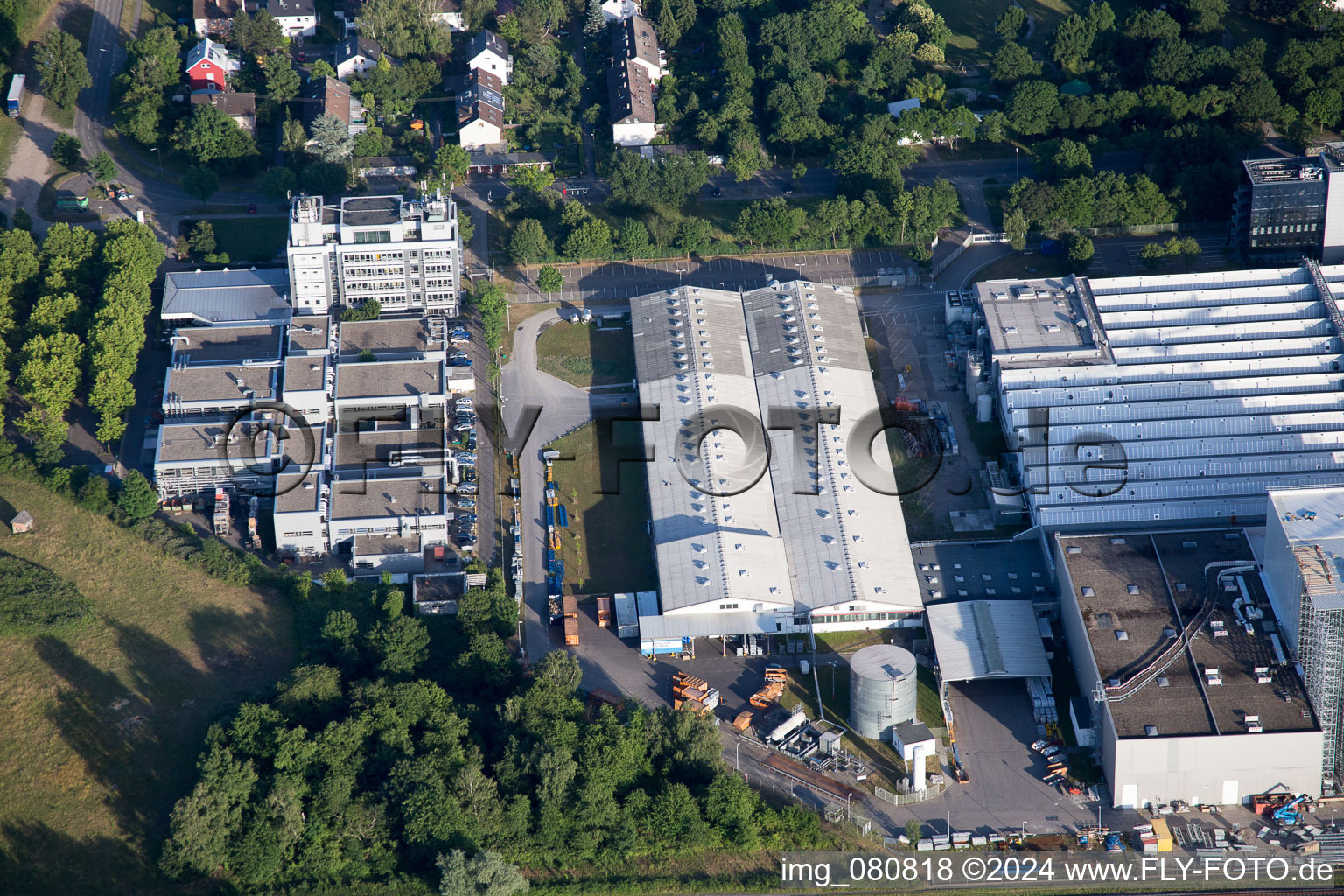 Aerial photograpy of District Neureut in Karlsruhe in the state Baden-Wuerttemberg, Germany