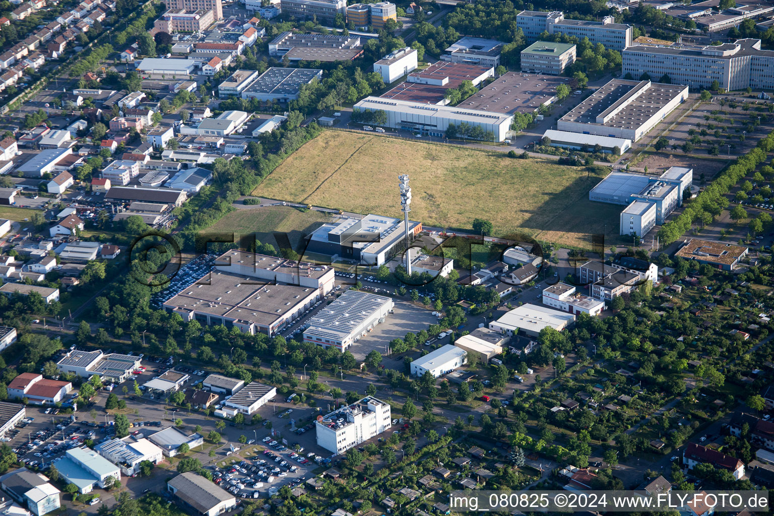 District Nordweststadt in Karlsruhe in the state Baden-Wuerttemberg, Germany out of the air