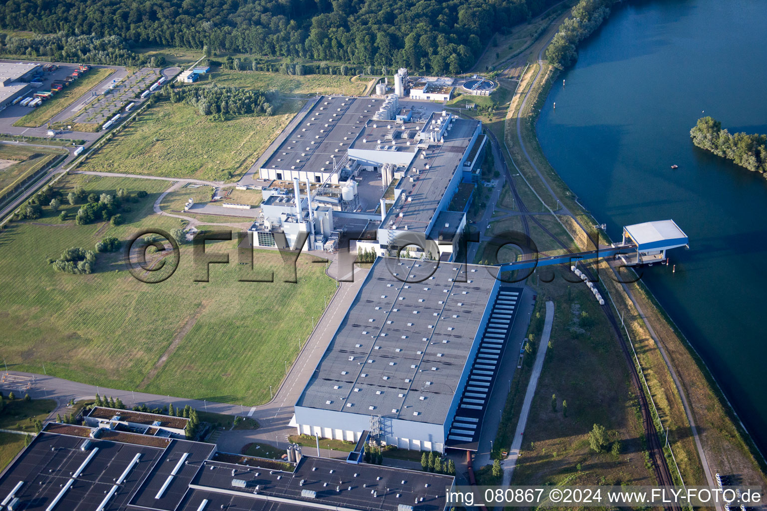 Oberwald Industrial Area in Wörth am Rhein in the state Rhineland-Palatinate, Germany