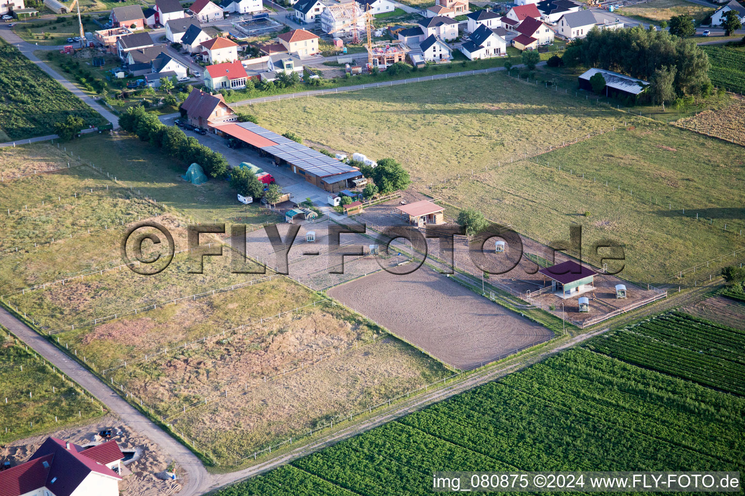 Hatzenbühl in the state Rhineland-Palatinate, Germany from the plane