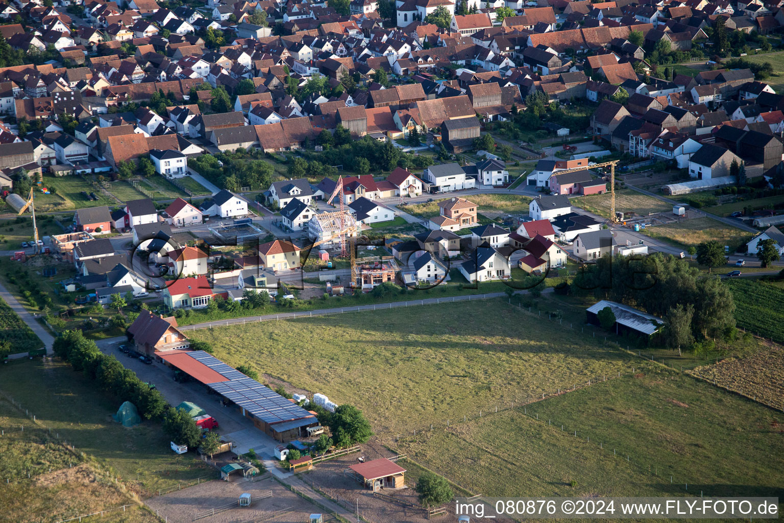 Bird's eye view of Hatzenbühl in the state Rhineland-Palatinate, Germany