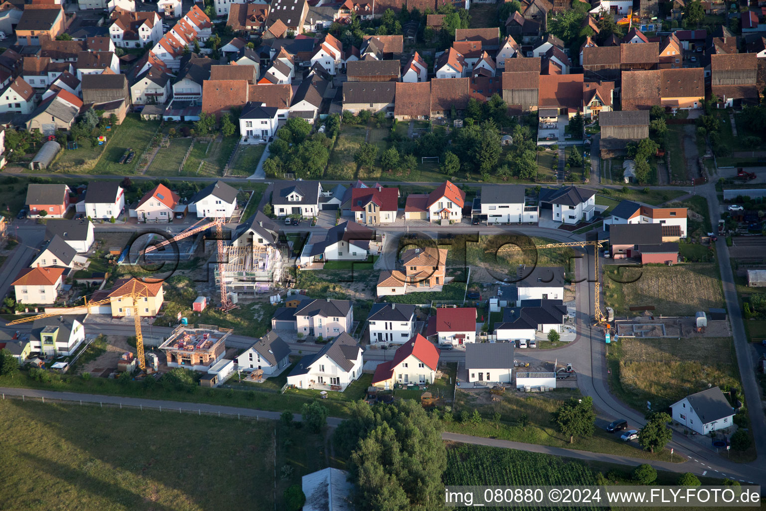 Drone image of Hatzenbühl in the state Rhineland-Palatinate, Germany