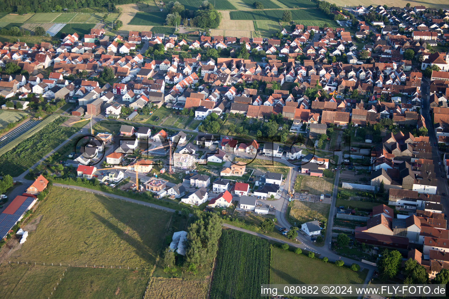 Hatzenbühl in the state Rhineland-Palatinate, Germany from the drone perspective