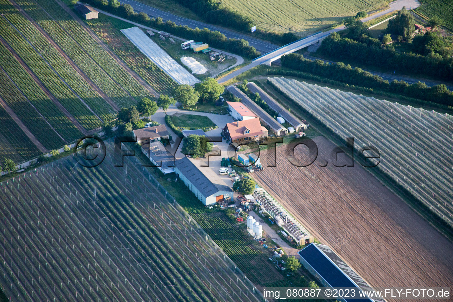Kandel in the state Rhineland-Palatinate, Germany seen from above