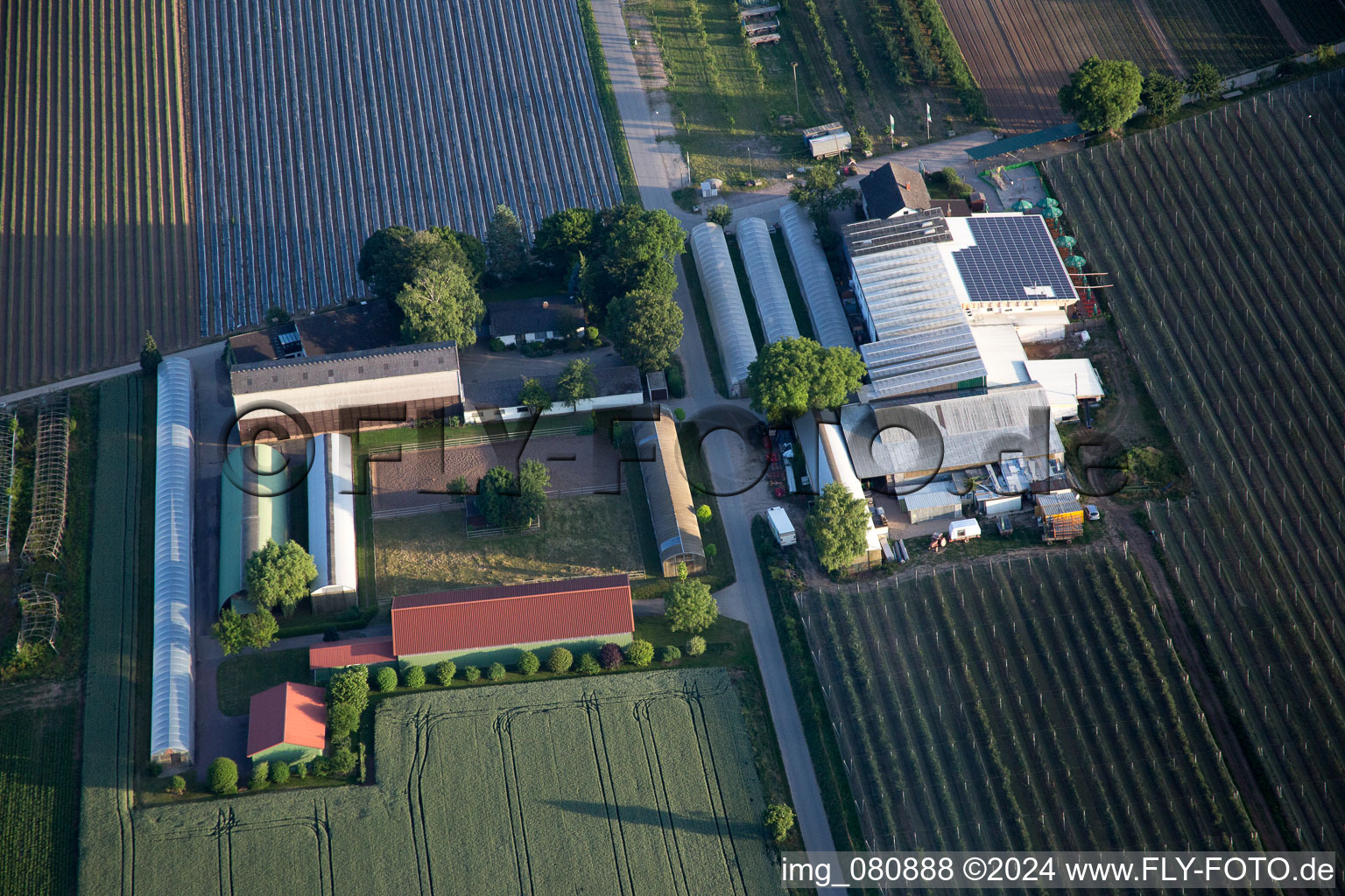 Kandel in the state Rhineland-Palatinate, Germany from the plane