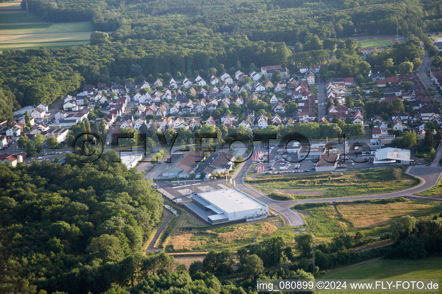 Drone image of Kandel in the state Rhineland-Palatinate, Germany