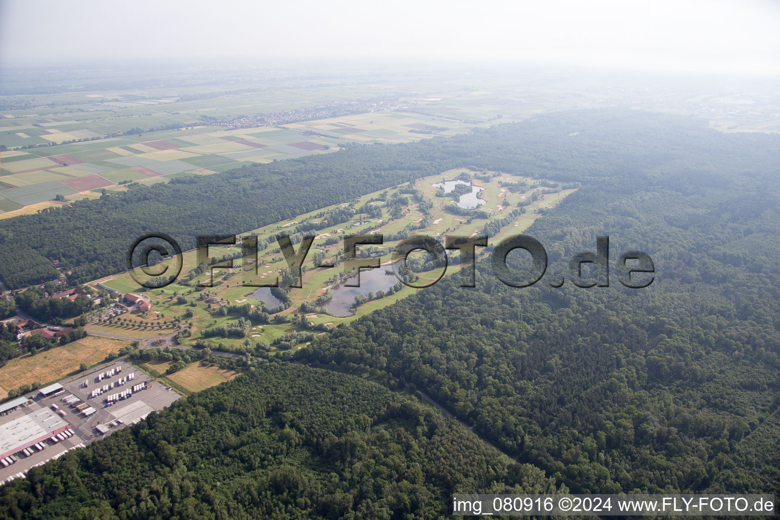 Golf course in Essingen in the state Rhineland-Palatinate, Germany