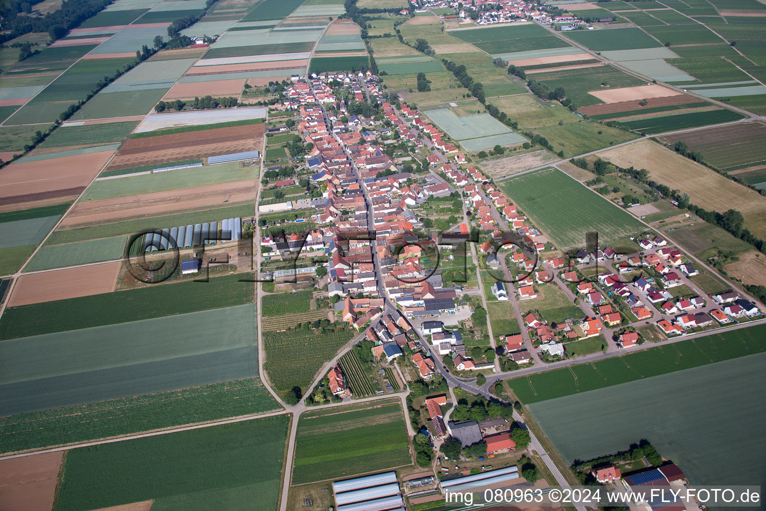Village view in Boebingen in the state Rhineland-Palatinate