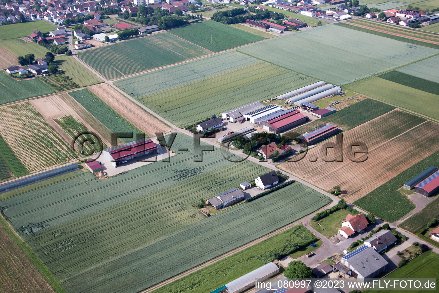 Aerial photograpy of District Herxheim in Herxheim bei Landau in the state Rhineland-Palatinate, Germany