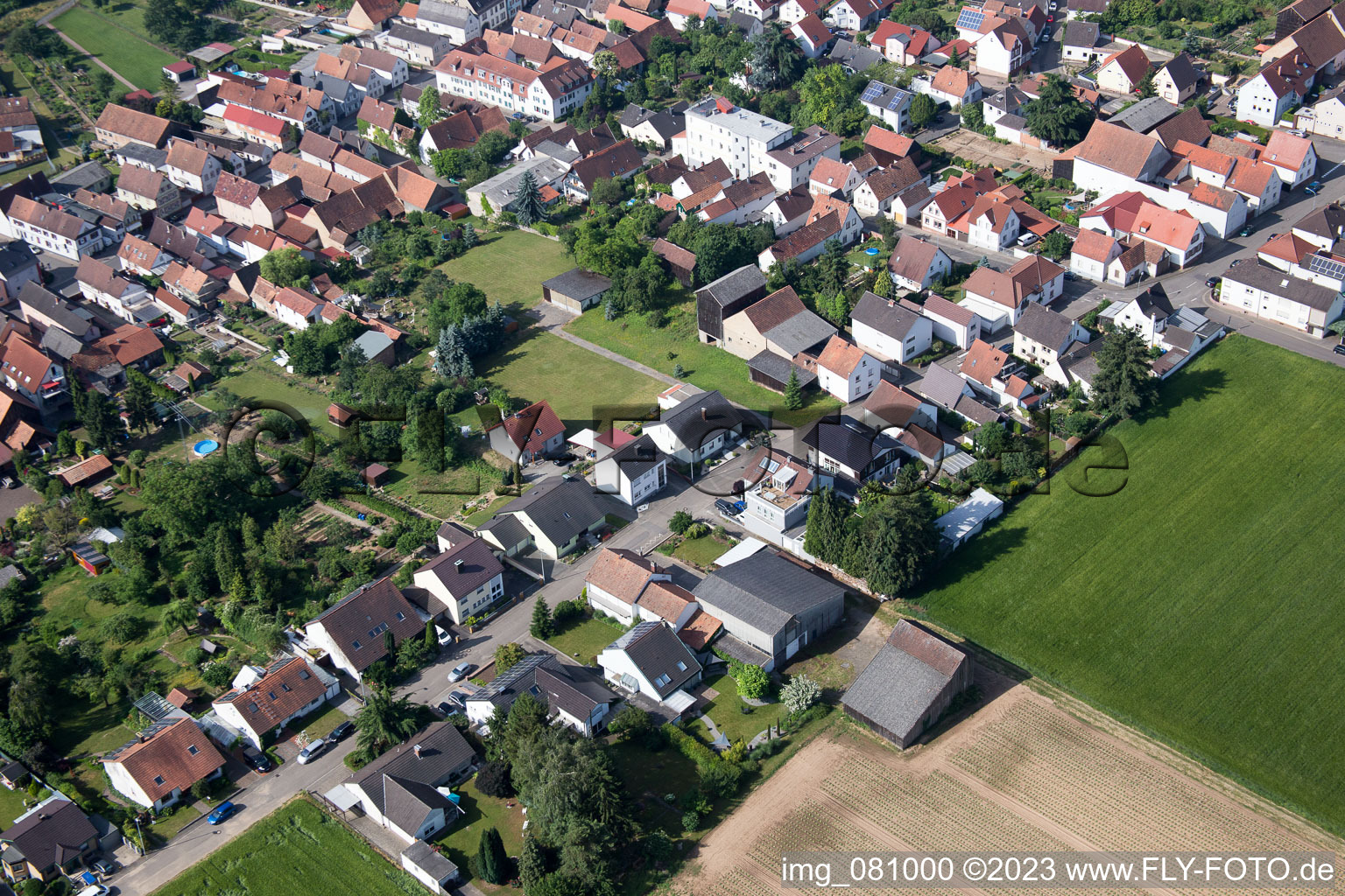 District Herxheim in Herxheim bei Landau in the state Rhineland-Palatinate, Germany out of the air