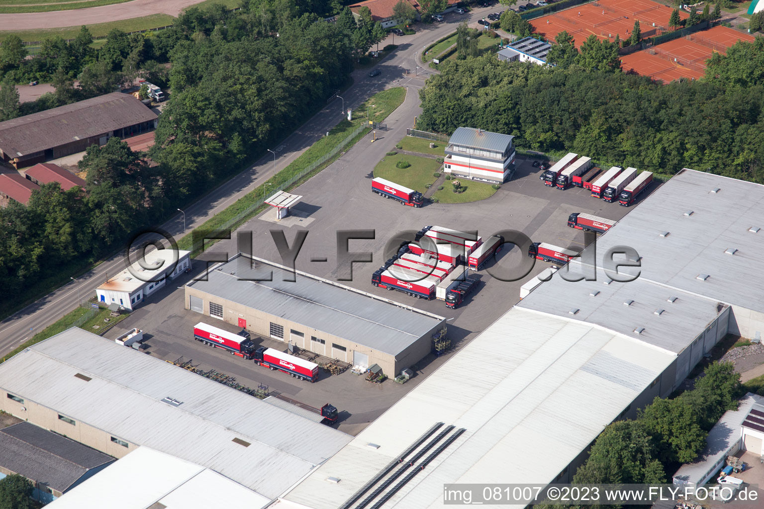 Drone recording of District Herxheim in Herxheim bei Landau in the state Rhineland-Palatinate, Germany