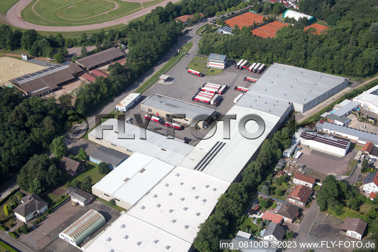 Drone image of District Herxheim in Herxheim bei Landau/Pfalz in the state Rhineland-Palatinate, Germany