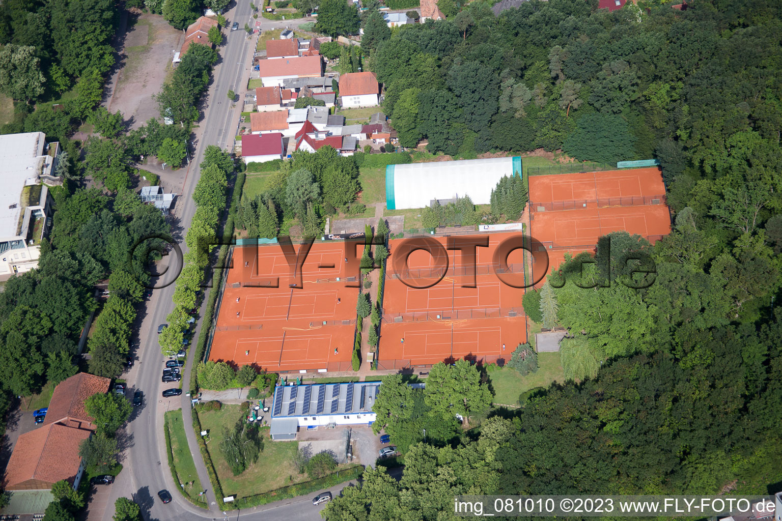 District Herxheim in Herxheim bei Landau in the state Rhineland-Palatinate, Germany from a drone