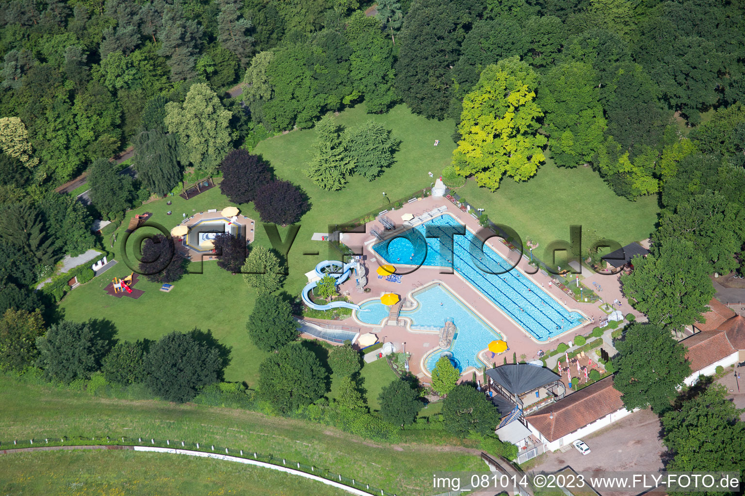 District Herxheim in Herxheim bei Landau/Pfalz in the state Rhineland-Palatinate, Germany seen from a drone