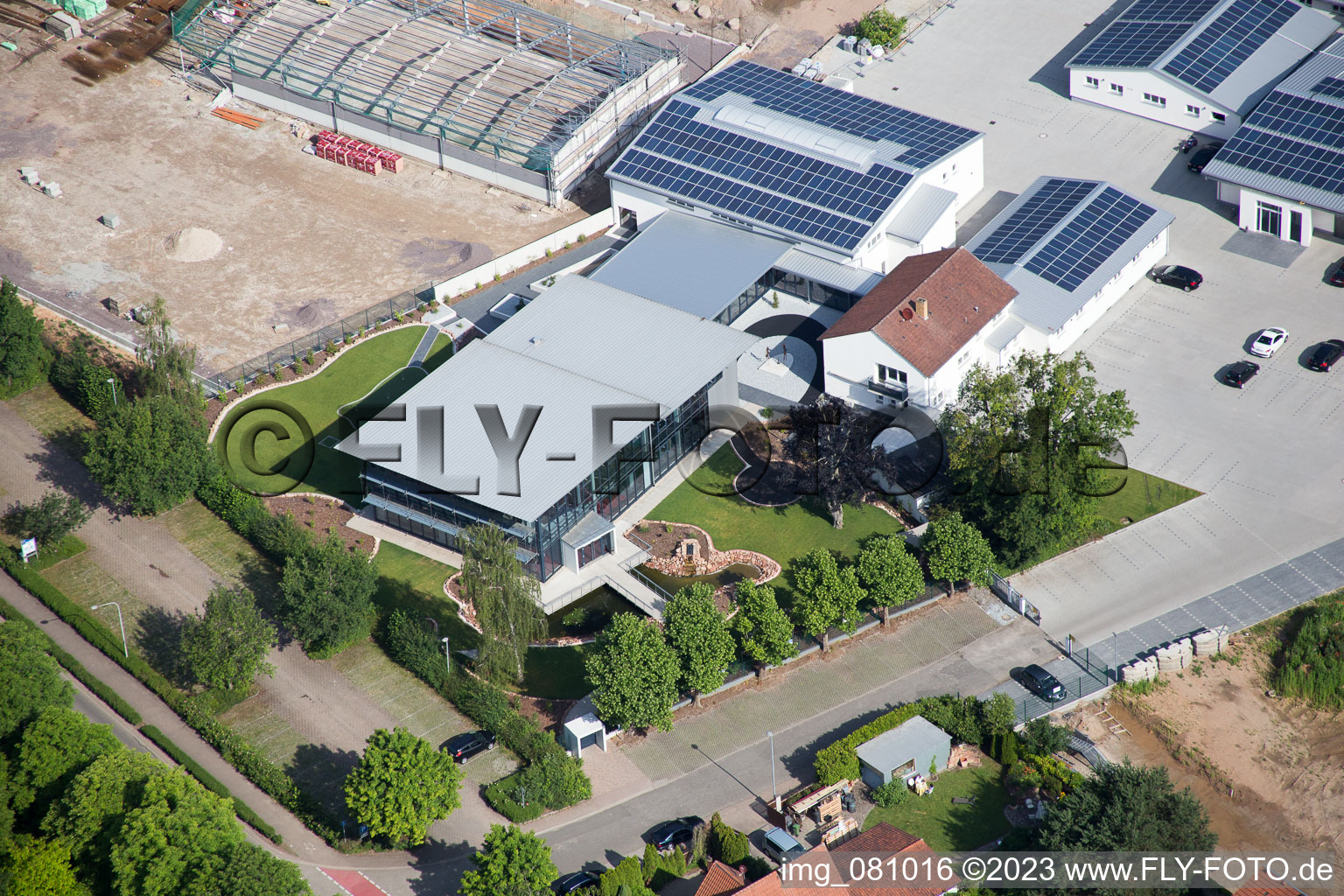 Aerial photograpy of District Herxheim in Herxheim bei Landau/Pfalz in the state Rhineland-Palatinate, Germany