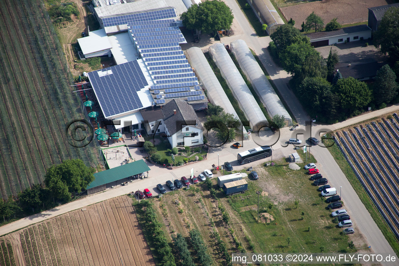 Aerial photograpy of Kandel in the state Rhineland-Palatinate, Germany